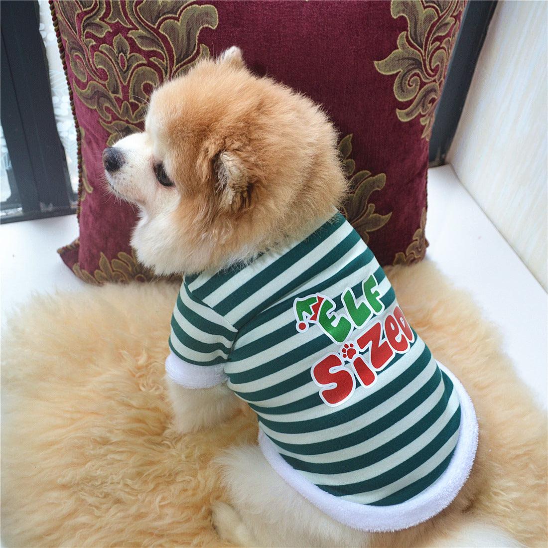 Festive Furry Border Christmas Dog Dress
