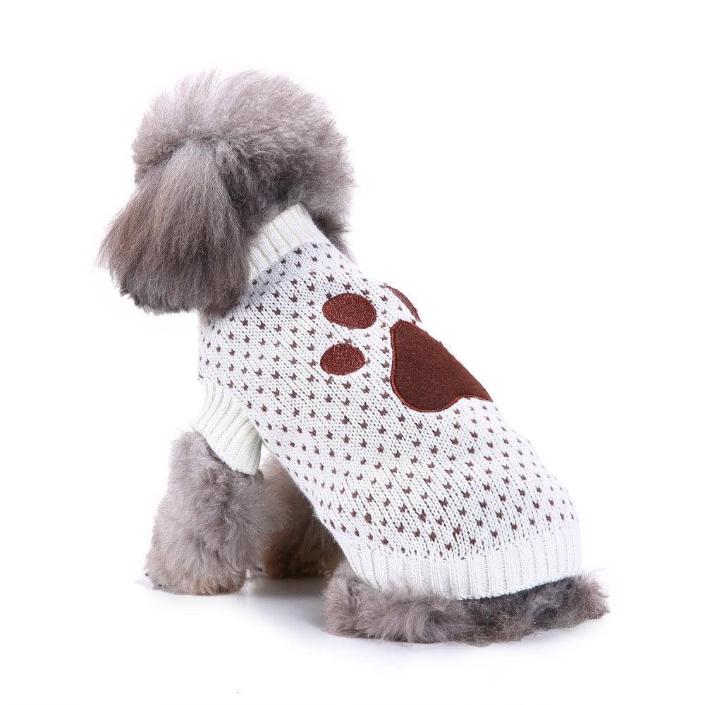 Festive Snowfall Dog Sweater