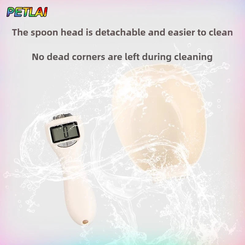 Cat dog food scoop weighing scale scoops intelligent electronic measuring spoons feeding spoons with scales pet food accessories