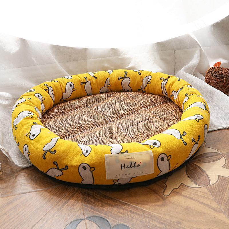 Cool Round Pet Nest: The Ultimate Summer Retreat For Cats And Dogs