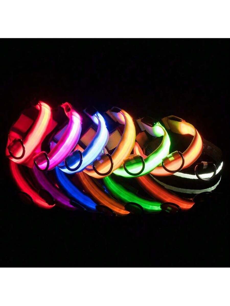 Adjustable Flashing Glow Pet Collar For Night