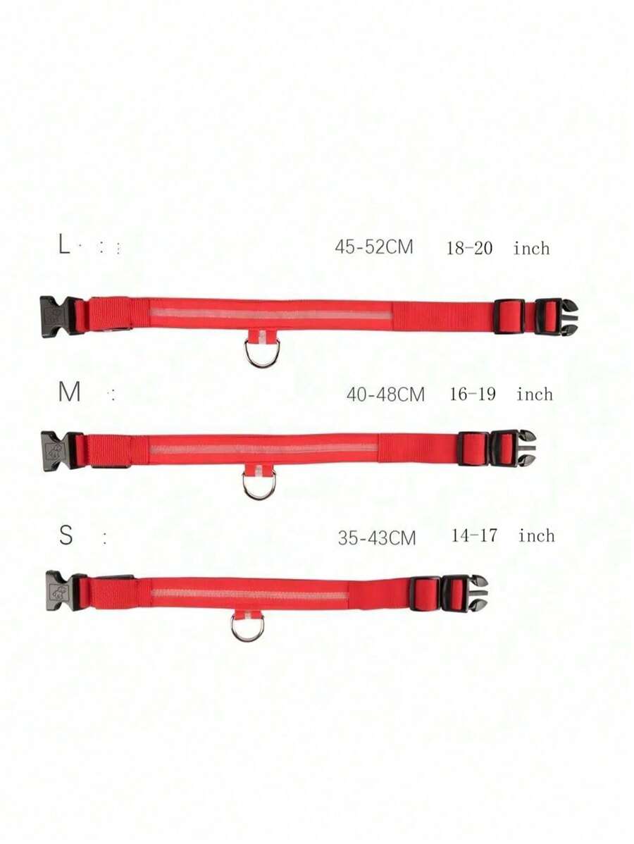 Adjustable Flashing Glow Pet Collar For Night