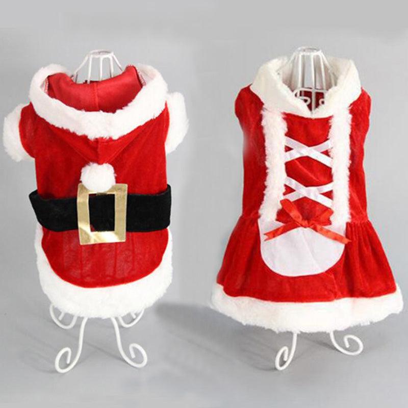 Festive Plaid Dog Dress - Cozy Christmas Pet Outfit For Small Dogs