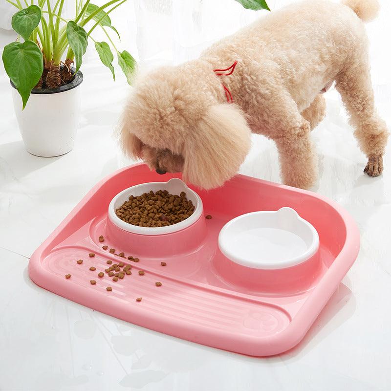 Eco-Friendly Dual-Purpose Pet Bowl - Non-Slip, Anti-Knock Design For Hassle-Free Feeding And Hydration