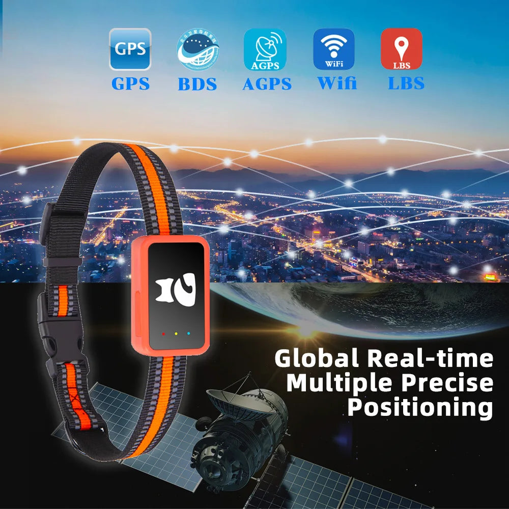 4G GPS Tracker for Dogs and Cats Waterproof Pet Locator with Health Monitor and Step Counter free card