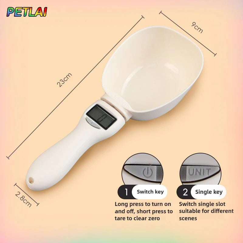 Cat dog food scoop weighing scale scoops intelligent electronic measuring spoons feeding spoons with scales pet food accessories